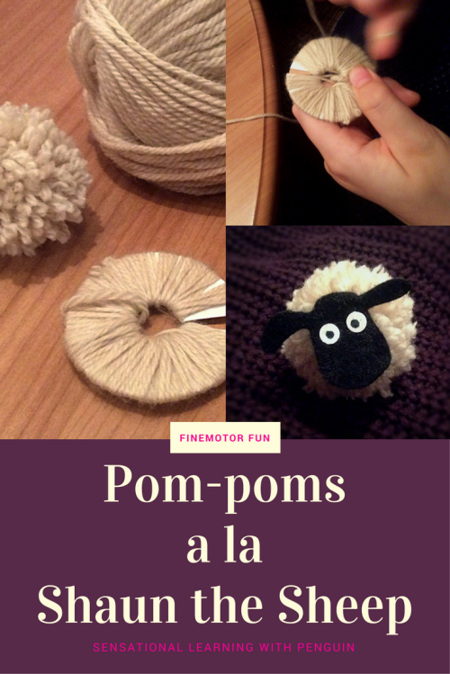 Shaun the Sheep style Pom-Poms! - Sensational Learning with Penguin Cute little craft project, fun for kids and great for fine motor skills. Perfect if you love #ShauntheSheep (who doesn't?!) ♥️